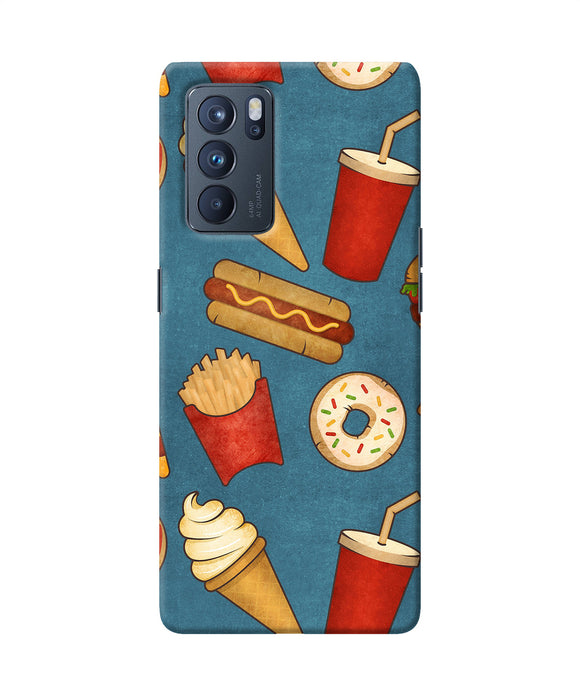 Abstract food print Oppo Reno6 Pro 5G Back Cover