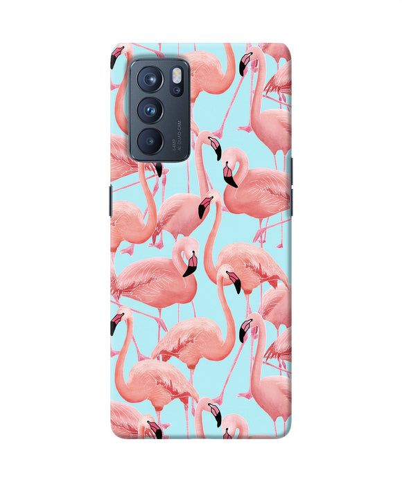 Abstract sheer bird print Oppo Reno6 Pro 5G Back Cover