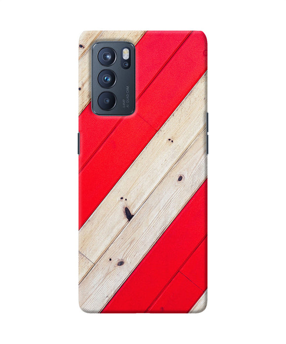 Abstract red brown wooden Oppo Reno6 Pro 5G Back Cover