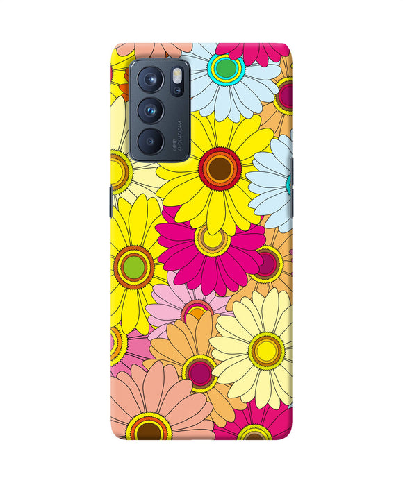 Abstract colorful flowers Oppo Reno6 Pro 5G Back Cover
