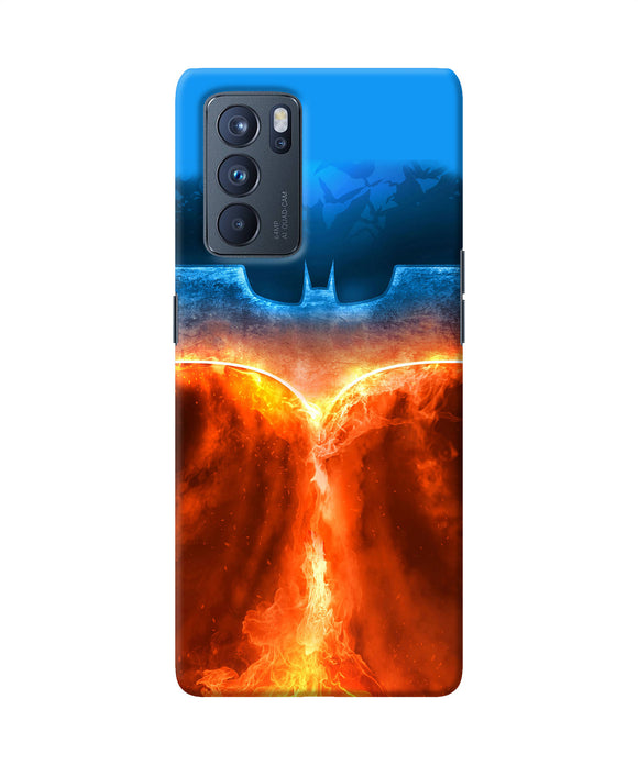 Burning batman logo Oppo Reno6 Pro 5G Back Cover