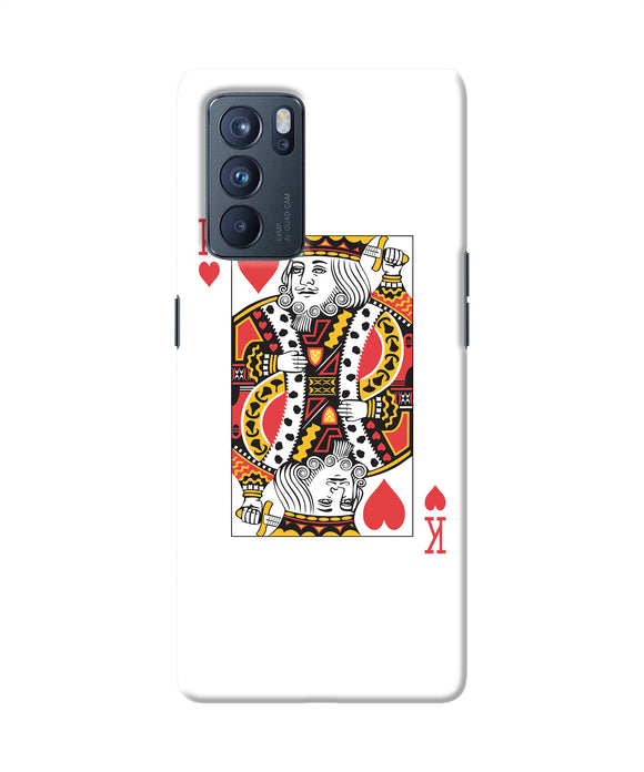 Heart king card Oppo Reno6 Pro 5G Back Cover