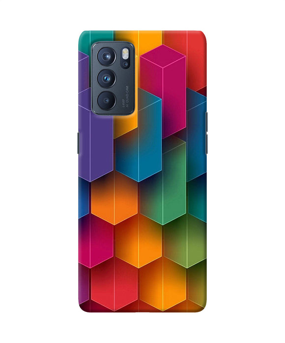 Abstract rectangle print Oppo Reno6 Pro 5G Back Cover