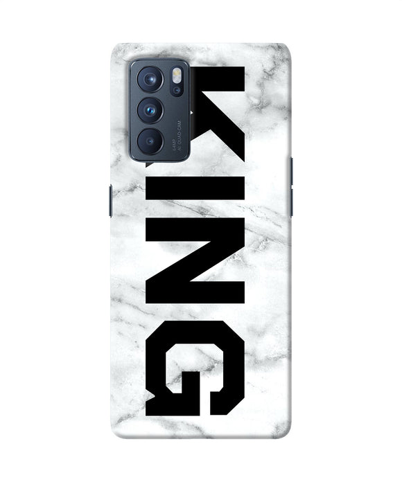 King marble text Oppo Reno6 Pro 5G Back Cover