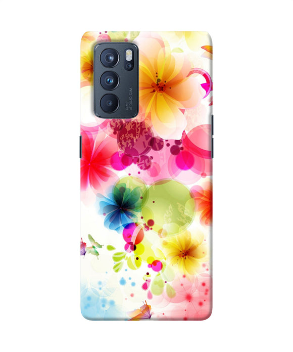 Flowers print Oppo Reno6 Pro 5G Back Cover