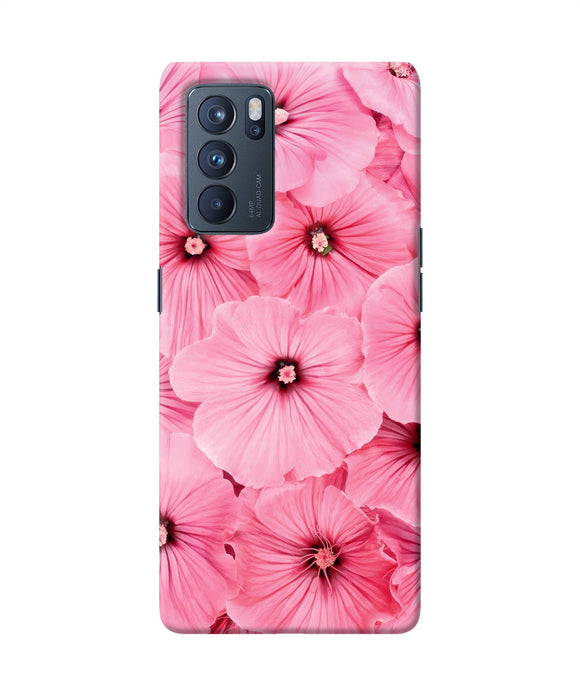 Pink flowers Oppo Reno6 Pro 5G Back Cover