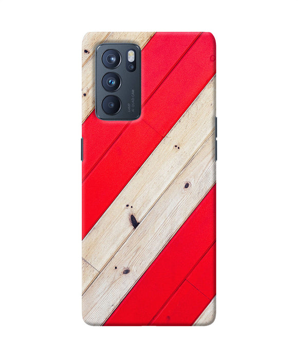 Abstract red brown wooden Oppo Reno6 Pro 5G Back Cover
