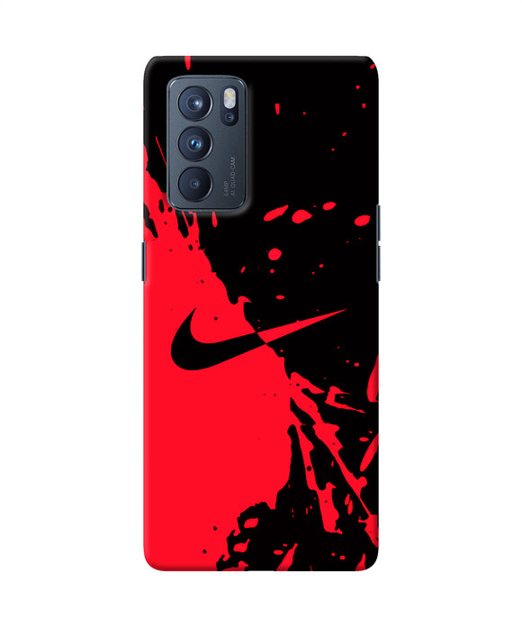 Nike red black poster Oppo Reno6 Pro 5G Back Cover