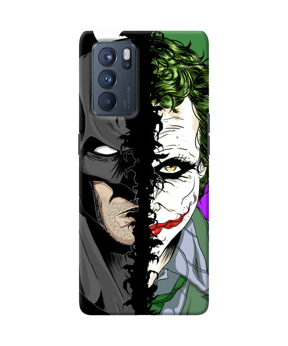 Batman vs joker half face Oppo Reno6 Pro 5G Back Cover