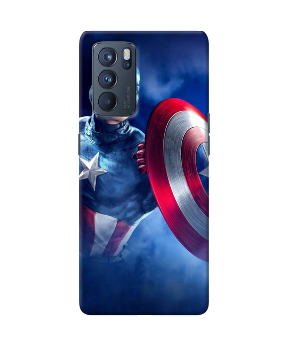 Captain america on sky Oppo Reno6 Pro 5G Back Cover