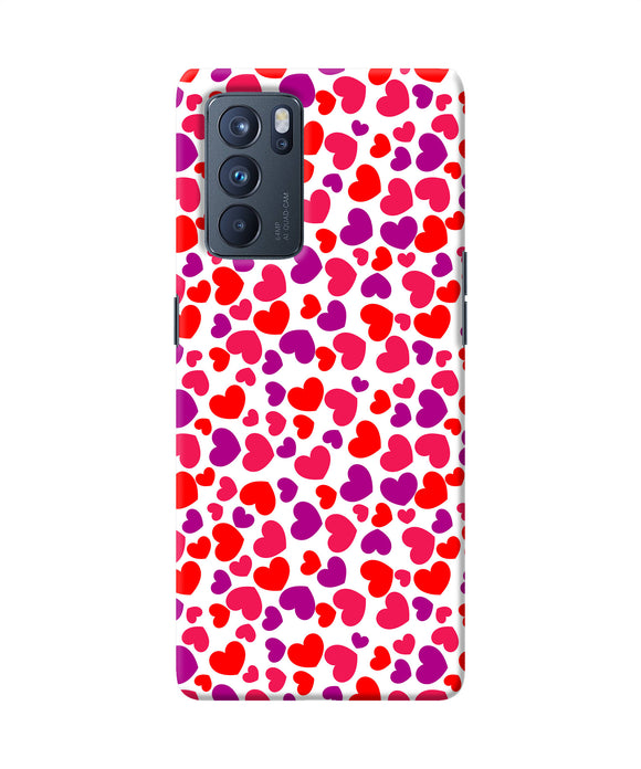 Red heart canvas print Oppo Reno6 Pro 5G Back Cover