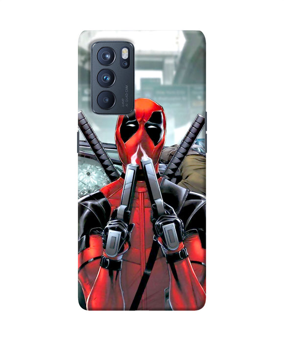 Deadpool with gun Oppo Reno6 Pro 5G Back Cover