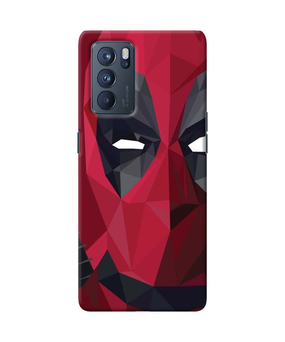 Abstract deadpool half mask Oppo Reno6 Pro 5G Back Cover