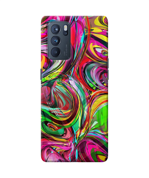 Abstract colorful ink Oppo Reno6 Pro 5G Back Cover
