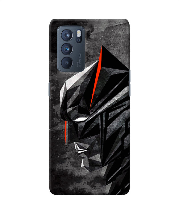 Batman black side face Oppo Reno6 Pro 5G Back Cover