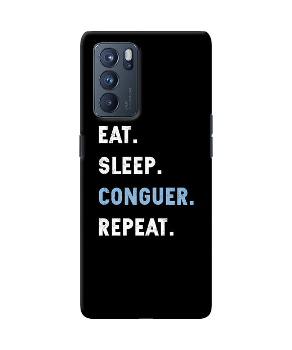 Eat sleep quote Oppo Reno6 Pro 5G Back Cover