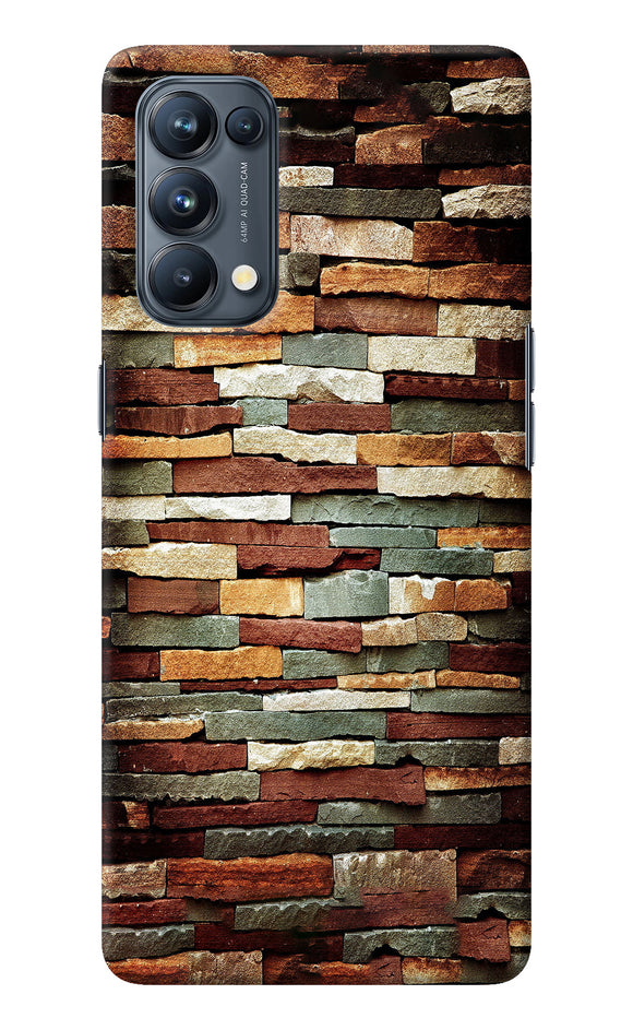Bricks Pattern Oppo Reno5 Pro 5G Back Cover
