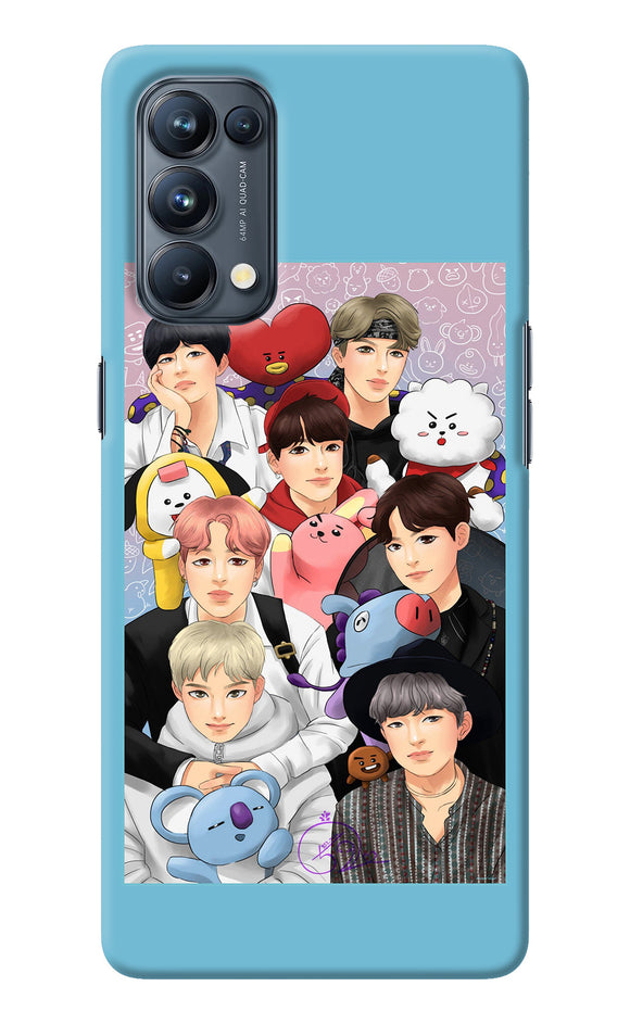 BTS with animals Oppo Reno5 Pro 5G Back Cover