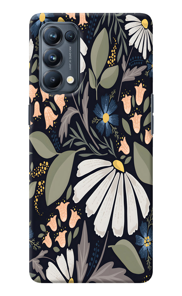 Flowers Art Oppo Reno5 Pro 5G Back Cover
