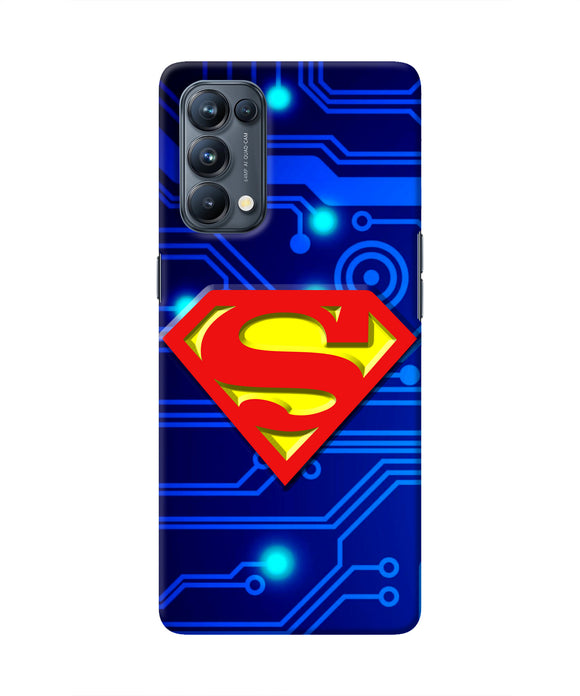 Superman Abstract Oppo Reno5 Pro 5G Real 4D Back Cover
