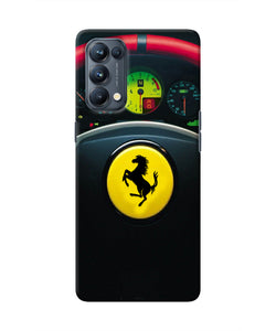 Ferrari Steeriing Wheel Oppo Reno5 Pro 5G Real 4D Back Cover