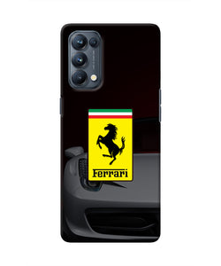 White Ferrari Oppo Reno5 Pro 5G Real 4D Back Cover