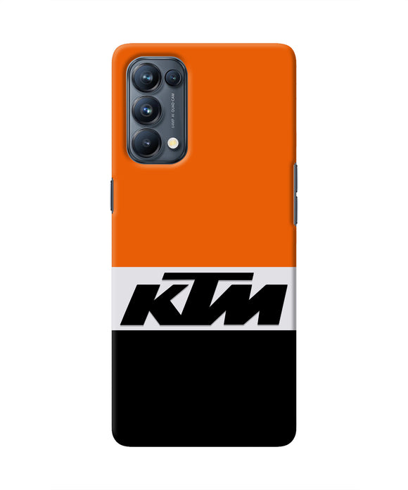 KTM Colorblock Oppo Reno5 Pro 5G Real 4D Back Cover