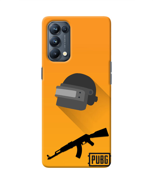PUBG Helmet and Gun Oppo Reno5 Pro 5G Real 4D Back Cover