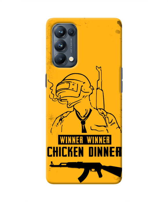 PUBG Chicken Dinner Oppo Reno5 Pro 5G Real 4D Back Cover