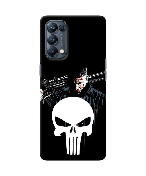 Punisher Character Oppo Reno5 Pro 5G Real 4D Back Cover