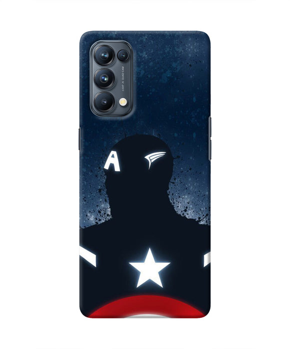 Captain america Shield Oppo Reno5 Pro 5G Real 4D Back Cover