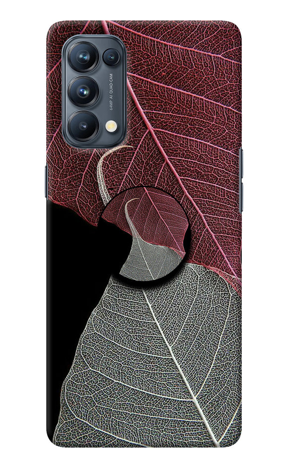 Leaf Pattern Oppo Reno5 Pro 5G Pop Case