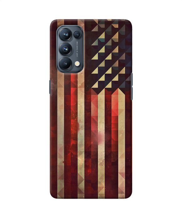Vintage US flag Oppo Reno5 Pro 5G Back Cover