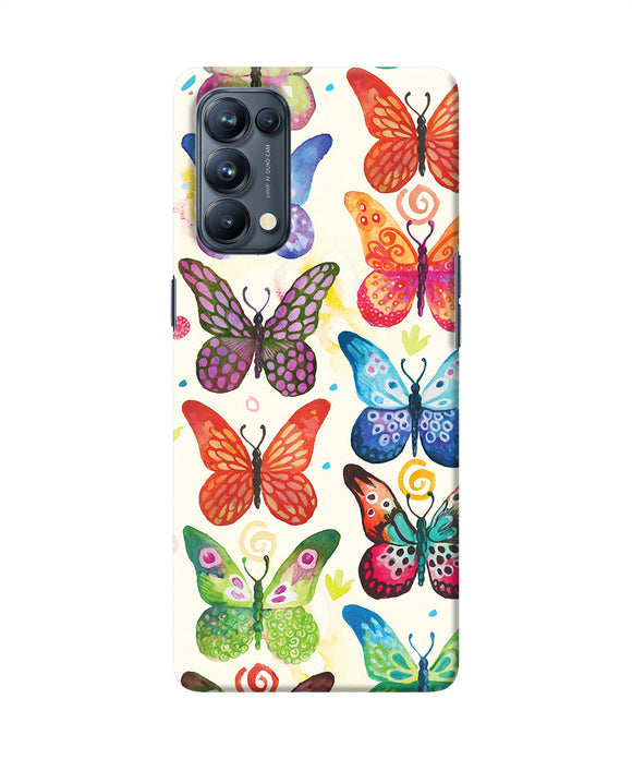 Abstract butterfly print Oppo Reno5 Pro 5G Back Cover