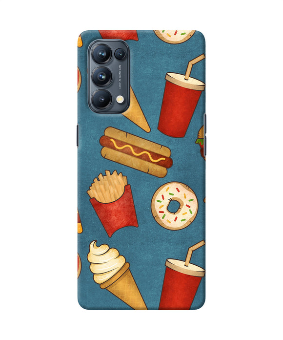 Abstract food print Oppo Reno5 Pro 5G Back Cover