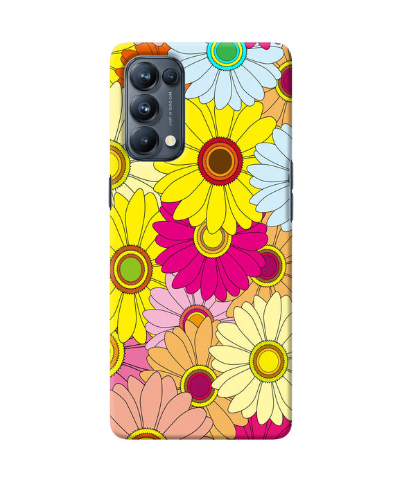 Abstract colorful flowers Oppo Reno5 Pro 5G Back Cover