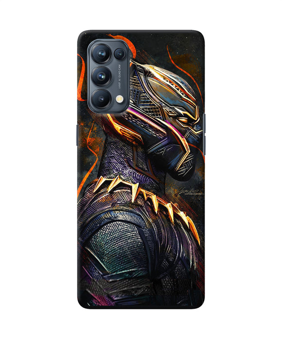 Black panther side face Oppo Reno5 Pro 5G Back Cover