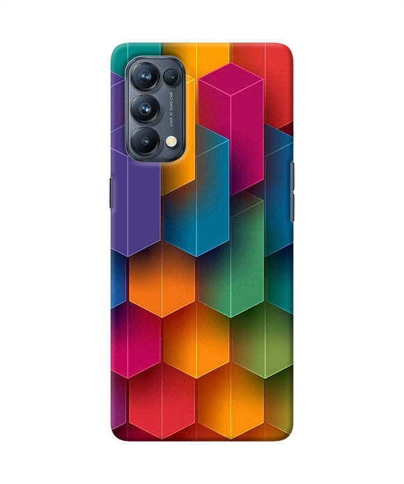 Abstract rectangle print Oppo Reno5 Pro 5G Back Cover