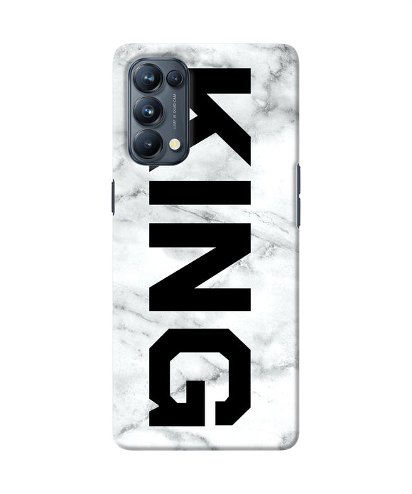 King marble text Oppo Reno5 Pro 5G Back Cover