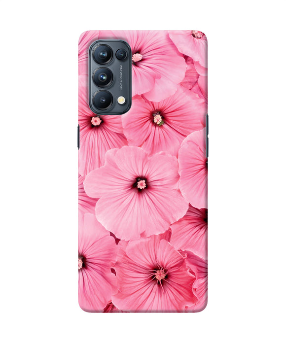 Pink flowers Oppo Reno5 Pro 5G Back Cover