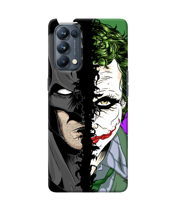 Batman vs joker half face Oppo Reno5 Pro 5G Back Cover