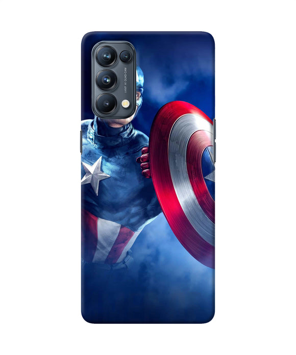 Captain america on sky Oppo Reno5 Pro 5G Back Cover