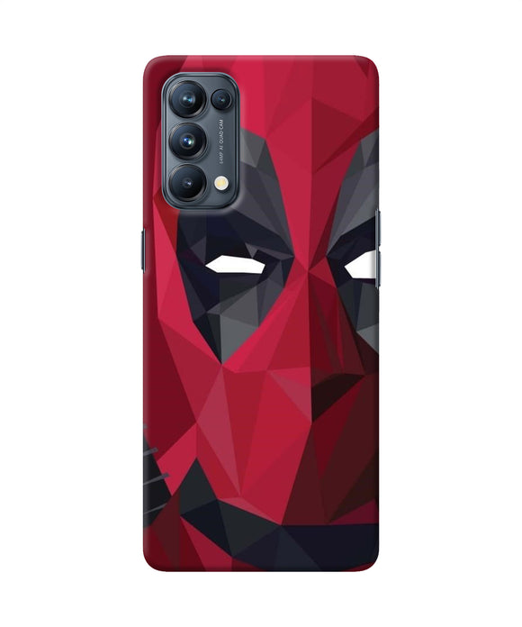 Abstract deadpool half mask Oppo Reno5 Pro 5G Back Cover