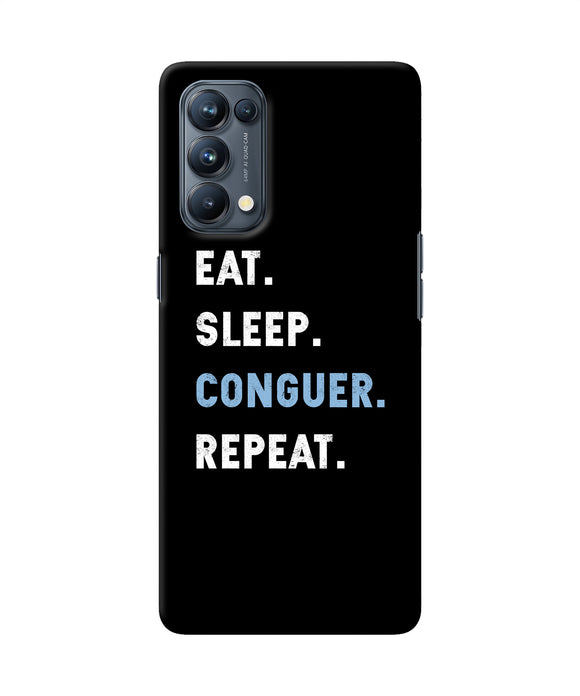 Eat sleep quote Oppo Reno5 Pro 5G Back Cover
