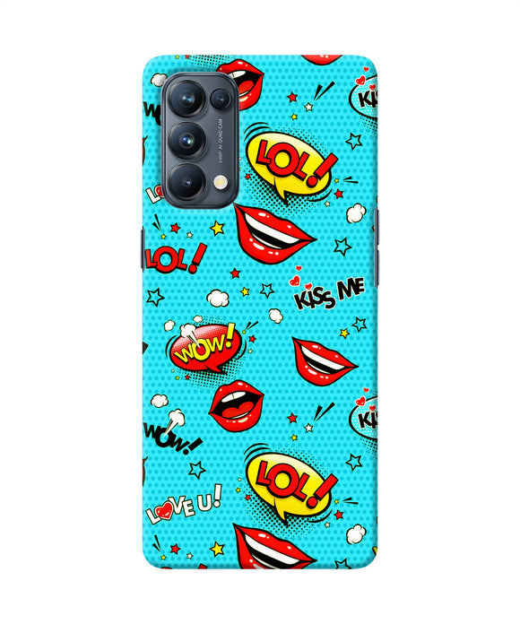 Lol lips print Oppo Reno5 Pro 5G Back Cover