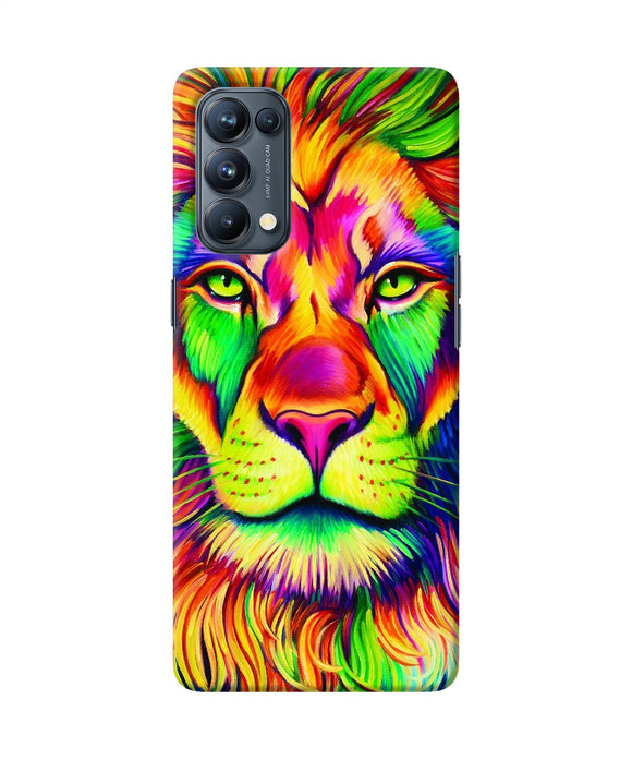 Lion color poster Oppo Reno5 Pro 5G Back Cover