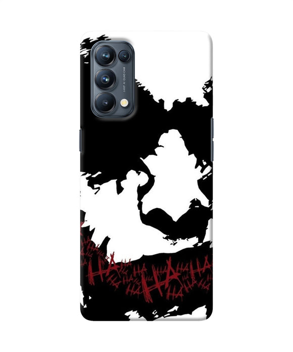 Black and white joker rugh sketch Oppo Reno5 Pro 5G Back Cover