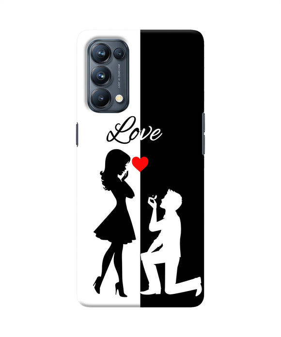 Love propose black and white Oppo Reno5 Pro 5G Back Cover