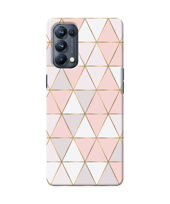Abstract pink triangle pattern Oppo Reno5 Pro 5G Back Cover