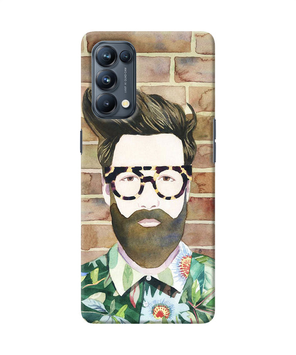 Beard man with glass Oppo Reno5 Pro 5G Back Cover